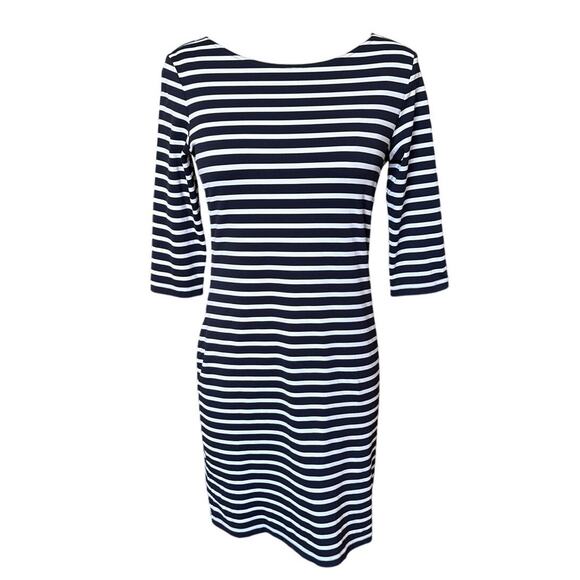 Saint James Nautical Stripe Dress Anti UV Stretch Fabric Size 6 - Picture 1 of 8